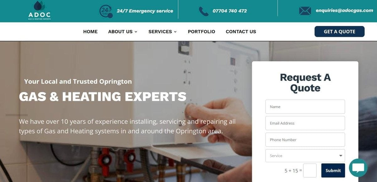 Adoc Gas website