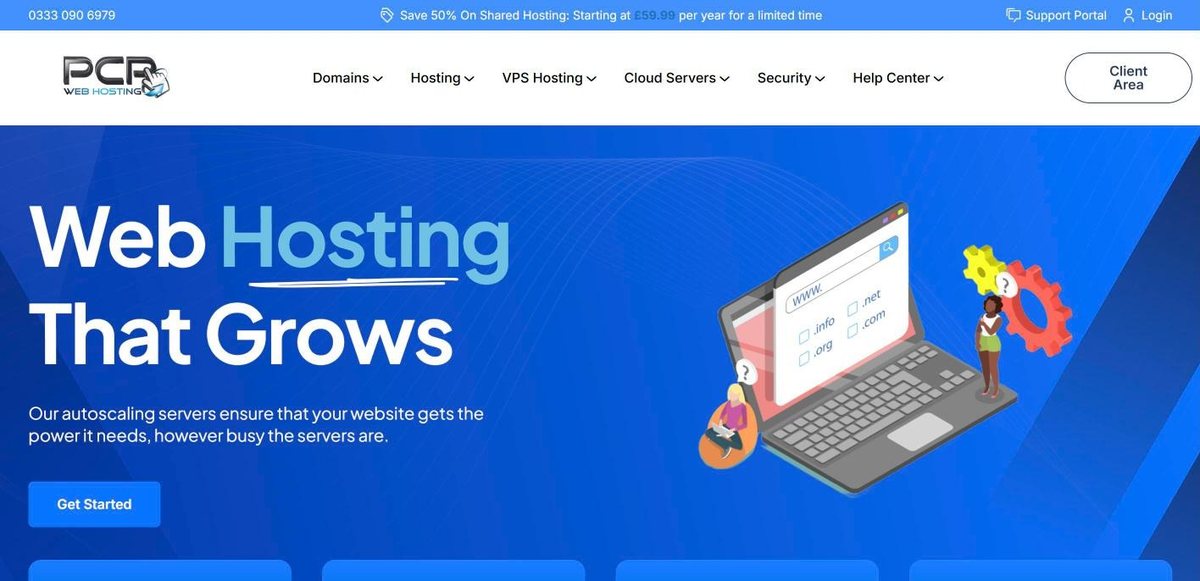 PCP Web Hosting website